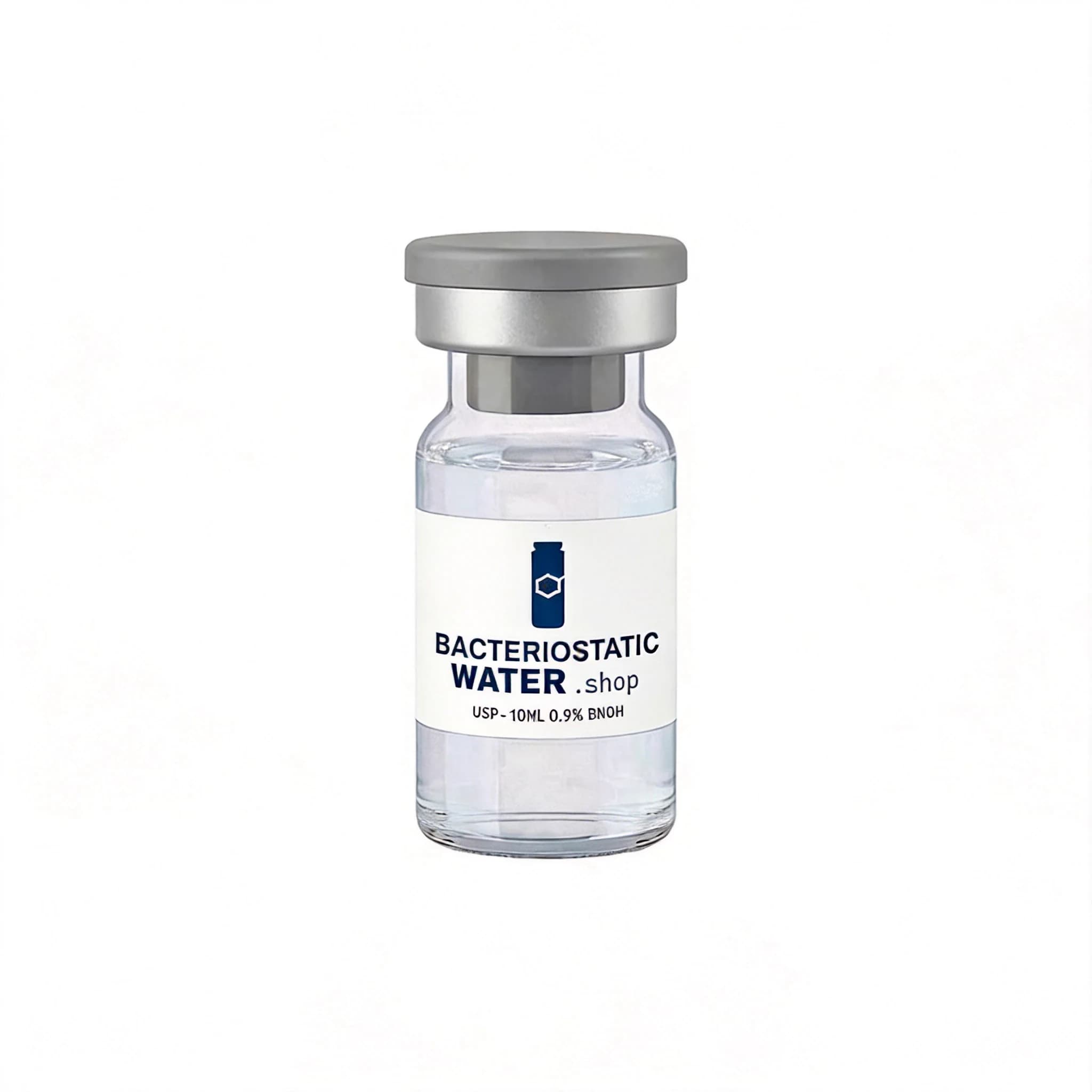 Bacteriostatic Water USP 10mL vial with 0.9% benzyl alcohol